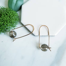 Load image into Gallery viewer, Faceted Smoky Quartz Beads, Rose GF Earrings
