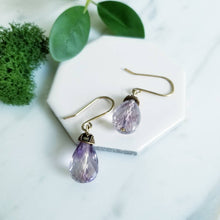 Load image into Gallery viewer, Amethyst Earrings- 14K GF
