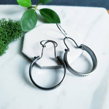 Load image into Gallery viewer, Chunky Sterling Silver Gothic Hoops
