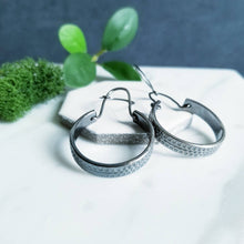 Load image into Gallery viewer, Chunky Sterling Silver Gothic Hoops
