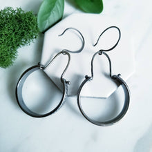 Load image into Gallery viewer, Chunky Sterling Silver Gothic Hoops
