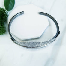 Load image into Gallery viewer, Forged Sterling Silver Feather Cuff
