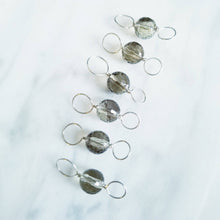 Load image into Gallery viewer, Smoky Quartz, Sterling Silver Double Ended Stitch Markers- Set of 6
