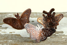 Load image into Gallery viewer, Etched Copper Moth, Bee or Butterfly Brooch,Tie Pin
